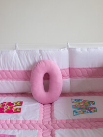 Pink/White 10 Pcs Cot Bedding Sets- BABE