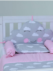 Pink/Grey 10 Pcs Cot Bedding Sets