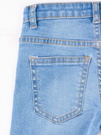 Turtell Boys Light Blue Washed Slim Fit Jeans