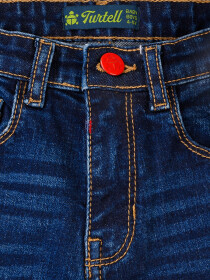 Turtell Blue Medium Washed Slim Fit Jeans