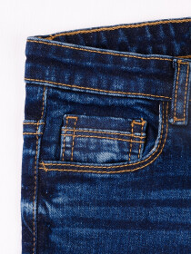 Turtell Blue Medium Washed Slim Fit Jeans