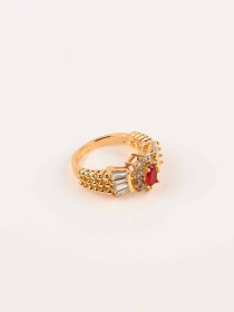 Traditionaly Gold plated Ruby Ring