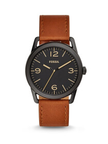 Fossil Ledger Three-Hand Brown Leather Men Watch
