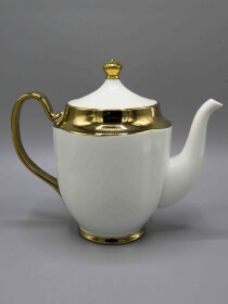 17 Pcs Solid Tea Set with Golden Lining