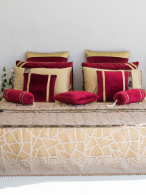 Saaz Red/Gold Bedsheet Set