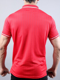 Red/White Athletic Fit Men's T-Shirt