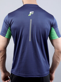 FIREOX  Blue & Parrot Green Polyester T-Shirt & Shorts for Men