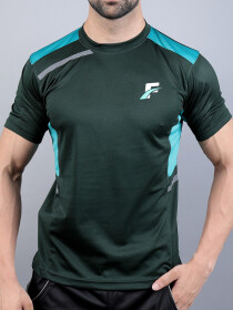Green/Teal Athletic Fit T-Shirt & Shorts