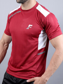 Red/White Athletic Fit T-Shirt & Shorts