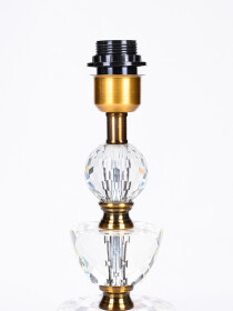 Double Crystal Brass Lamp