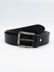 Black Cow Leather Belt for Men