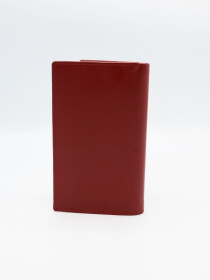 Red Cow Leather Long Wallet for Men