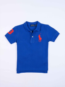 Toddlers / Kids - Cotton Mesh Polo Shirt - Blue