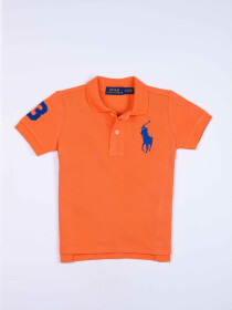 Toddlers / Kids - Cotton Mesh Polo Shirt - Orange