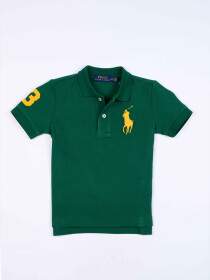 Toddlers / Kids - Cotton Mesh Polo Shirt - Green