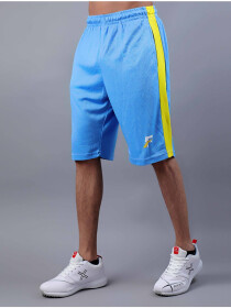 Sky Blue/Yellow Active Fit Men's Shorts