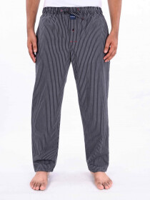 Black & White Striped Cotton Blend Relaxed Pajama