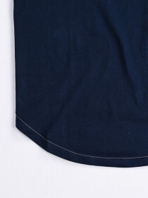 Women Navy Blue Round Bottom T-shirt