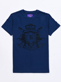 KINGS CLUB COUTURE LONDON NAVY BLUE CREW NECK T SHIRT