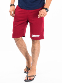 Epic Terry Knit Jogger Shorts 10 Burgundy