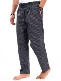 Maroon/Black Cotton Blend Relaxed Pajama