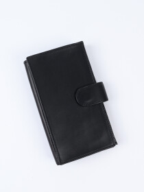 Executive Leather Double Mobile Wallet Black