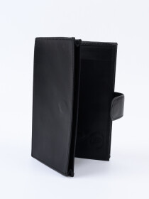 Executive Leather Double Mobile Wallet Black