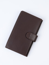 Executive Leather Double Mobile Wallet Brown