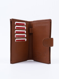 Executive Leather Double Mobile Wallet Tan