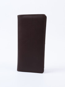 Executive Leather Long Wallet Brown