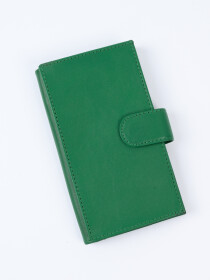 Executive Leather Single Mobile Wallet Green