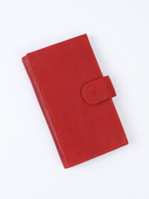 Executive Leather Single Mobile Wallet Red