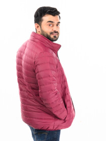 Red Quilted Puffer Jacket