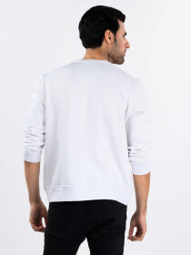 White Fleece Men's Sweatshirt