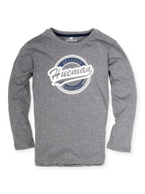 Little Boys Grey Full Sleeve T-Shirt