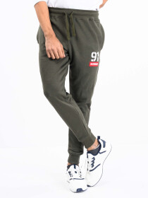 Men Olive Terry Slim Joggers
