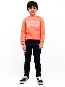Little Boy Orange Fleece Sweatshirt