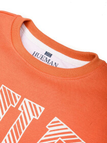 Little Boy Orange Fleece Sweatshirt