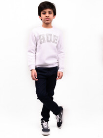 Big Boy White Fleece Sweatshirt