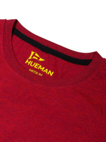 Men Burgundy Solid Full Sleeves T-Shirt