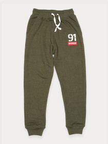 Little Boys Olive Terry Slim Joggers