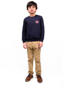 Big Boy Navy Blue Fleece Sweatshirt