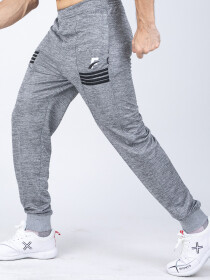 FIREOX Activewear Trouser, Grey, Black Stripes