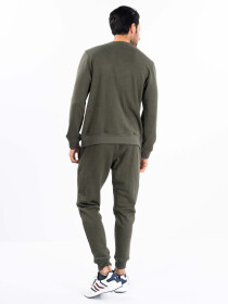 Men Olive Terry Sweatsuits