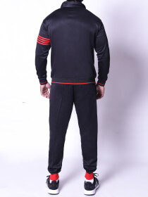 FIREOX Activewear Tracksuit, Black Red, D2