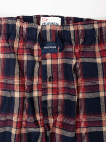 Burgundy & Navy Flannel Relaxed Winter Pajamas - Pack of 2