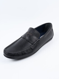 Black Relaxed Fit Loafer Men's Shoe 