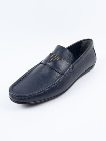 Navy Blue Relaxed Fit Loafer Men's Shoe 