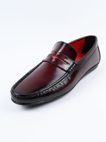 Maroon Relaxed Fit Loafer Men's Shoe 