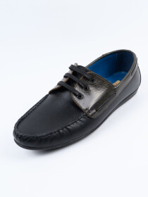 Black Relaxed Fit Loafer Men's Lace Up Shoe